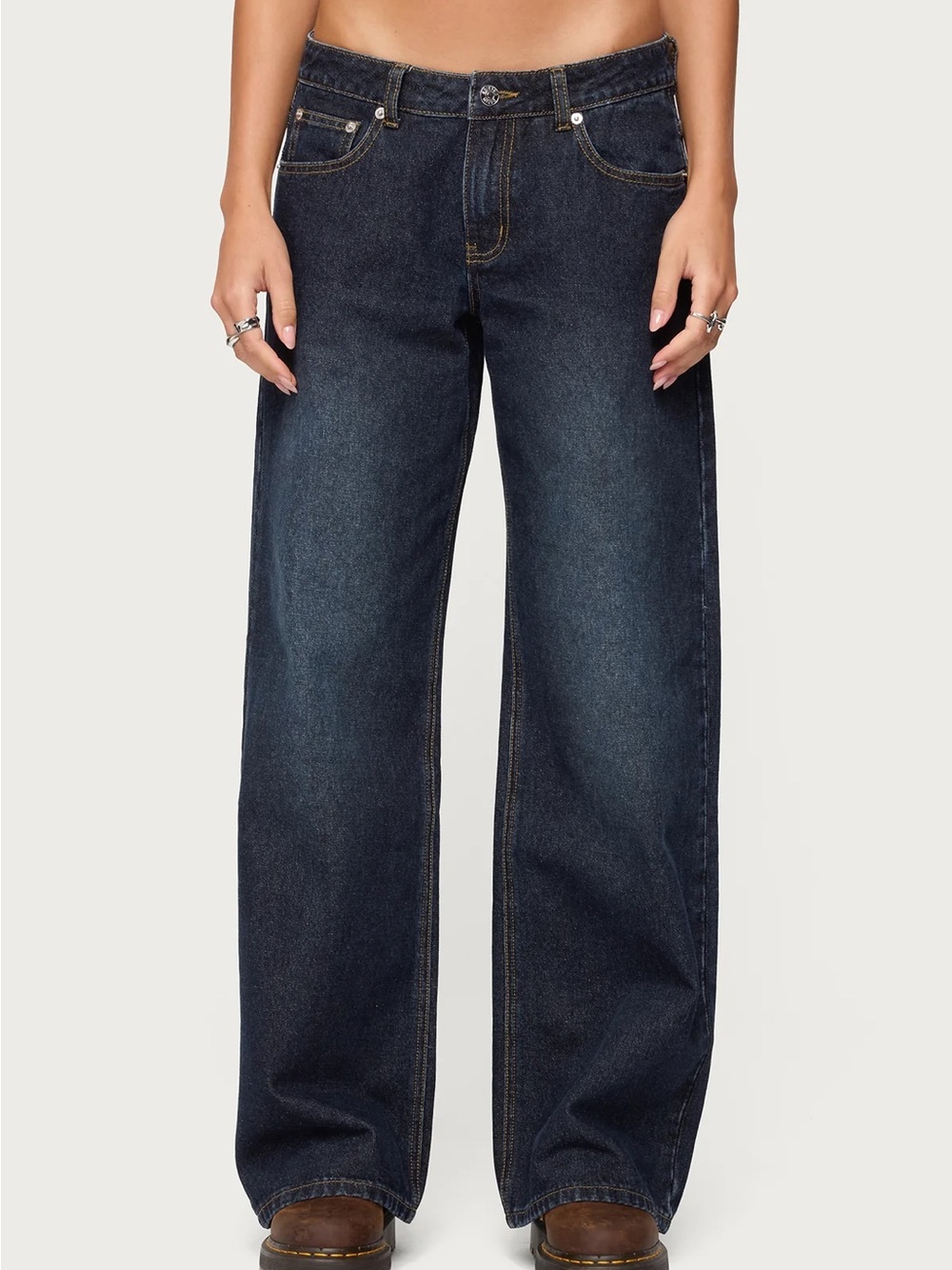Edikted Low Rise Wide Leg Women's Jeans